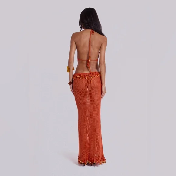 Jaded London Nadia Beaded Crochet Maxi Dress - Picture 2 of 14